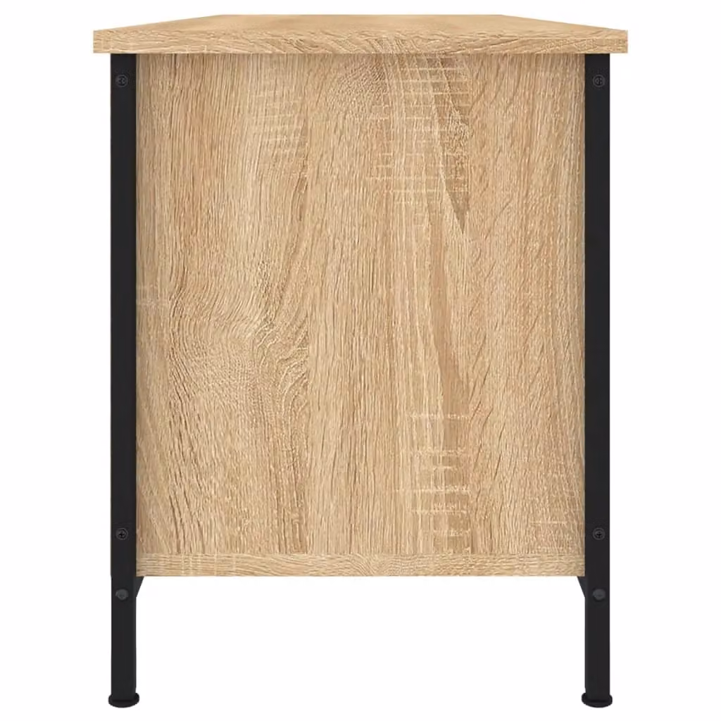 Berkfield Home Sonoma Oak TV Cabinet in Brown, W/D/H: 102 x 35 x 45 cm – 4