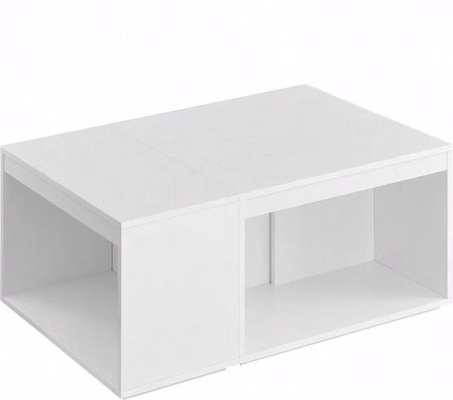 VASAGLE Set of 3 Modern White Nesting Coffee Side Tables