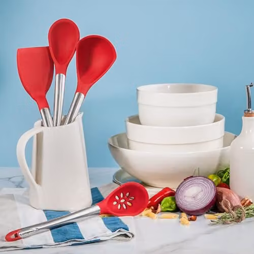 Cuisipro Red 4 Piece Silicone and Stainless Steel Utensil Set – 3