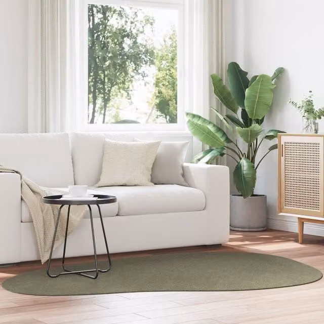 Berkfield Home Modern Wool Area Rug in Forest Green, W: 140 cm x L: 200 cm