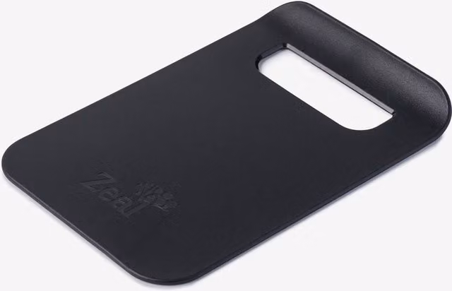Zeal Slim Straight to Pan Small Rectangular Plastic Chopping Board with Handle, Black – 1