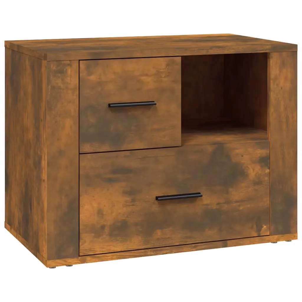 Berkfield Home Bedside Cabinet in Smoked Oak Brown, W: 60 cm, D: 36 cm, H: 45 cm – 2