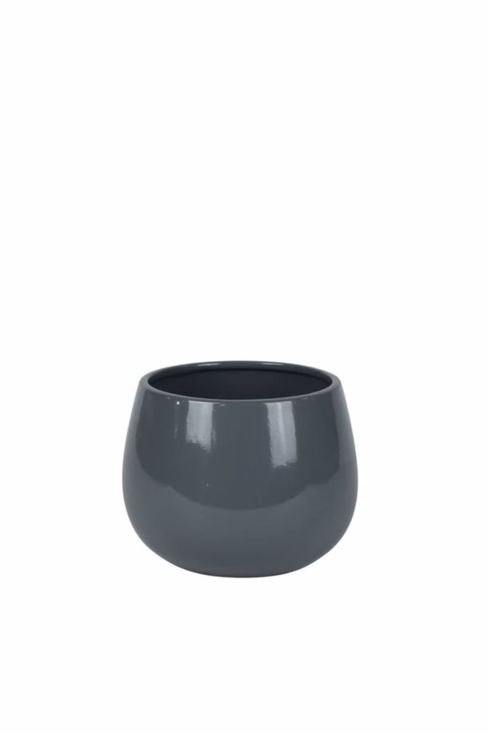 KDMD Hortus London Glossy Grey Ceramic Tabletop Pots, 2 Pack, W/D/H: 14.5 x 14 x 14 cm – 2