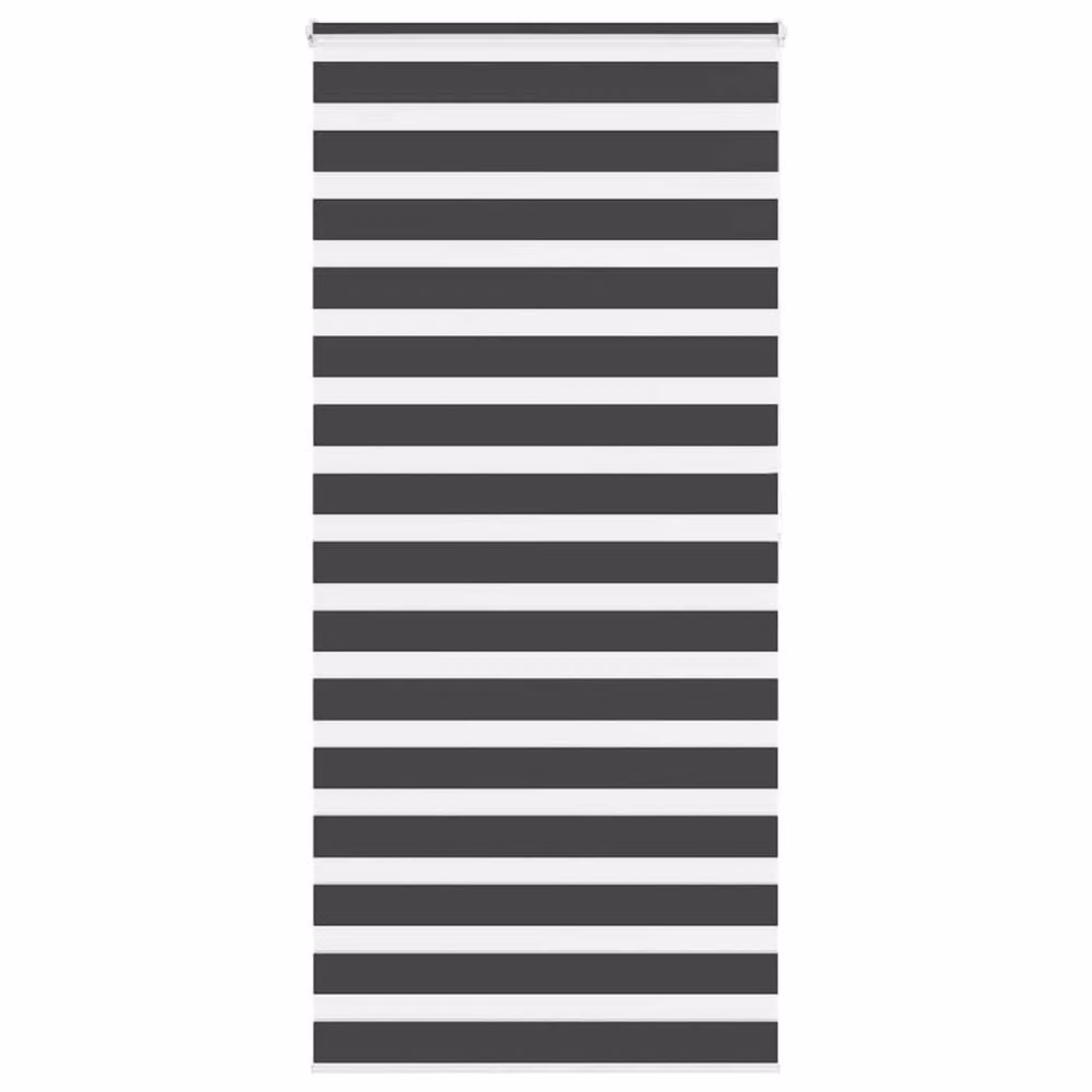 Berkfield Home Zebra Blind in Black Polyester, W: 100 cm, H: 200 cm – 2