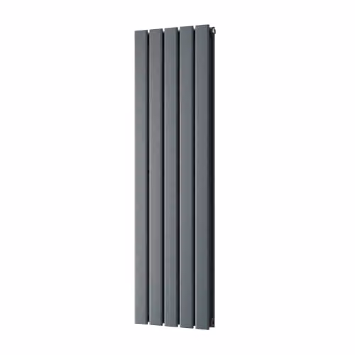 UK Radiators Typhoon Anthracite Flat Tube Vertical Designer Radiator, W: 34.0 cm, H: 120.0 cm – 2