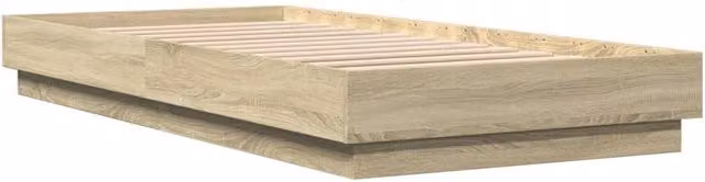 Berkfield Home Durable Bed Frame in Sonoma Oak, W/D/H: 90 x 200 cm
