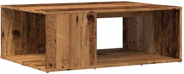 Berkfield Home Old Wood Coffee Table in Brown, W/D/H: 90 x 67 x 33 cm