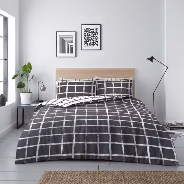 GAVENO CAVAILIA Blaine Multicolour Checked Duvet Cover, King Size