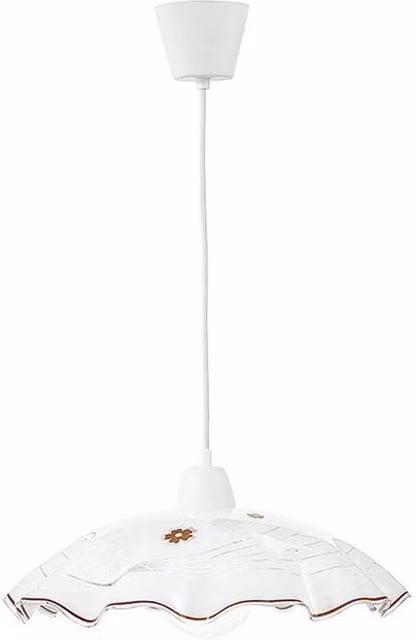 Netlighting VICTORIA White Dome Pendant Ceiling Light, W: 42 cm, D: 30 cm