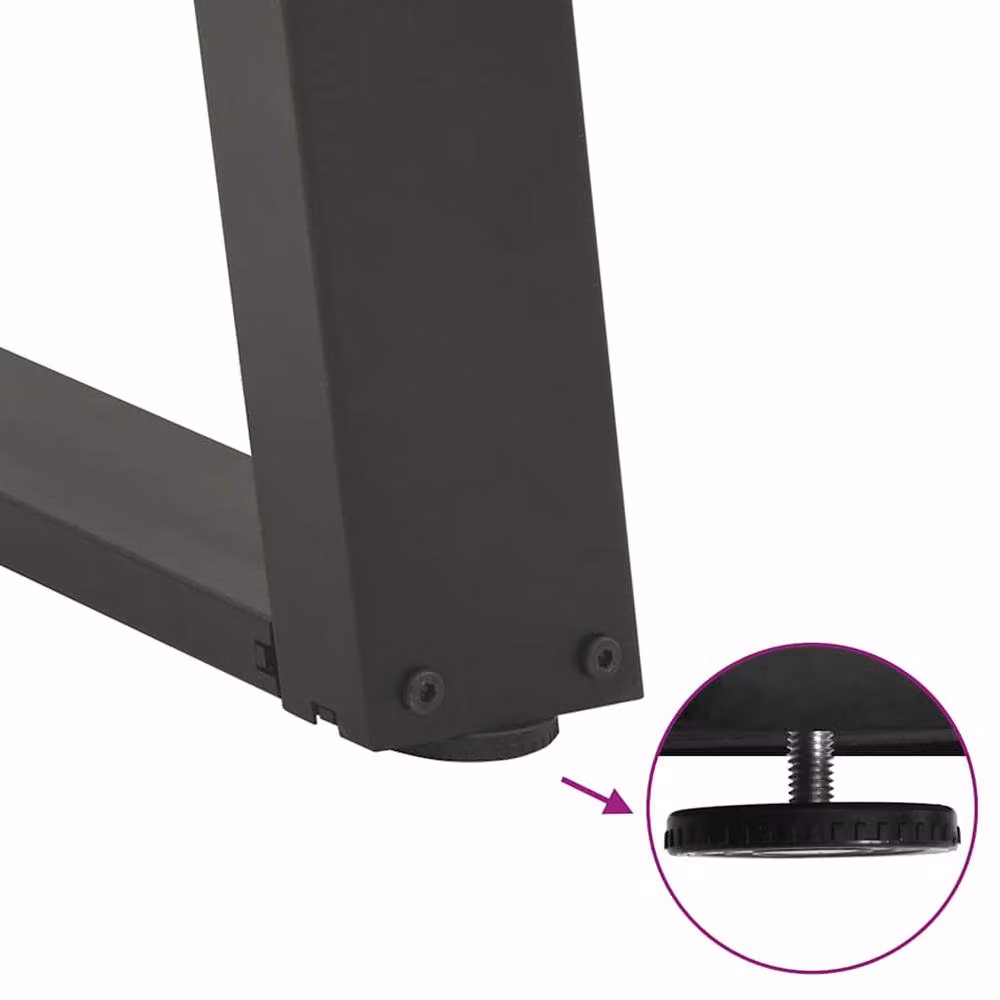 Berkfield Home Modern U-Shaped Console Table Legs, 2 Pieces, Anthracite, W: 28 cm, H: 72-73 cm – 4