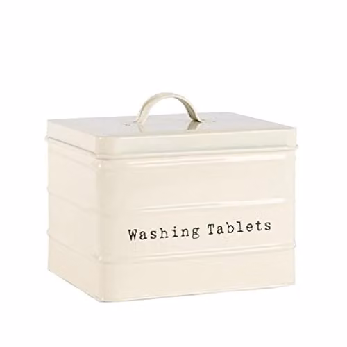 Harbour Housewares Washing Tablet Storage Container in Beige – 1