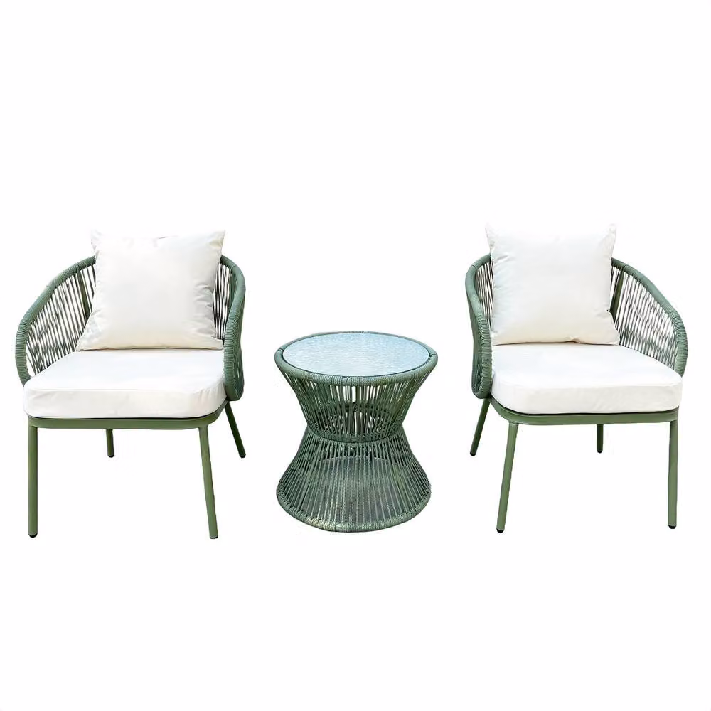 Artemis Home Florent Green Rattan Patio Bistro Set – 2