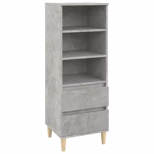 vidaXL Highboard in Concrete Grey, Engineered Wood, W/D/H: 40 x 36 x 110 cm – 1