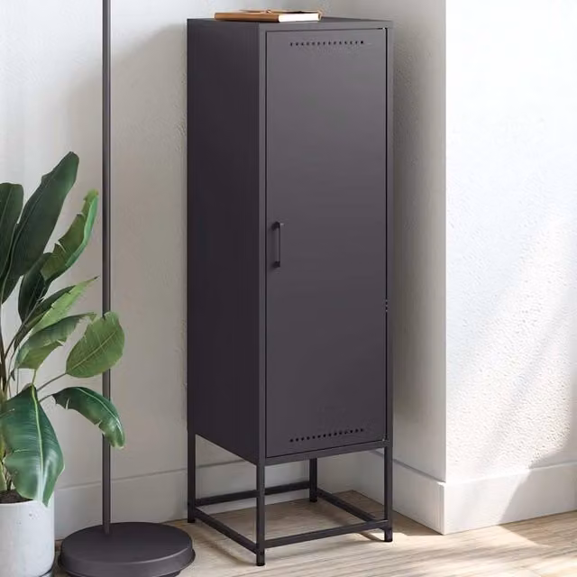 Berkfield Home Industrial Black Steel Highboard W/D/H: 36 x 39 x 123 cm – 1