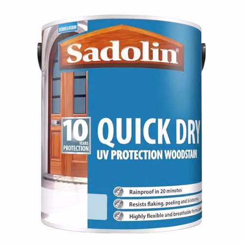 Sadolin Quick Dry UV Protection Woodstain in Teak, 5L