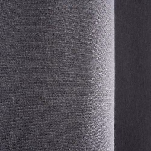 OHS Charcoal Grey Blackout Eyelet Curtains, Thermal Insulated Polyester Fabric, Width: 116 cm, Drop: 182 cm – 4