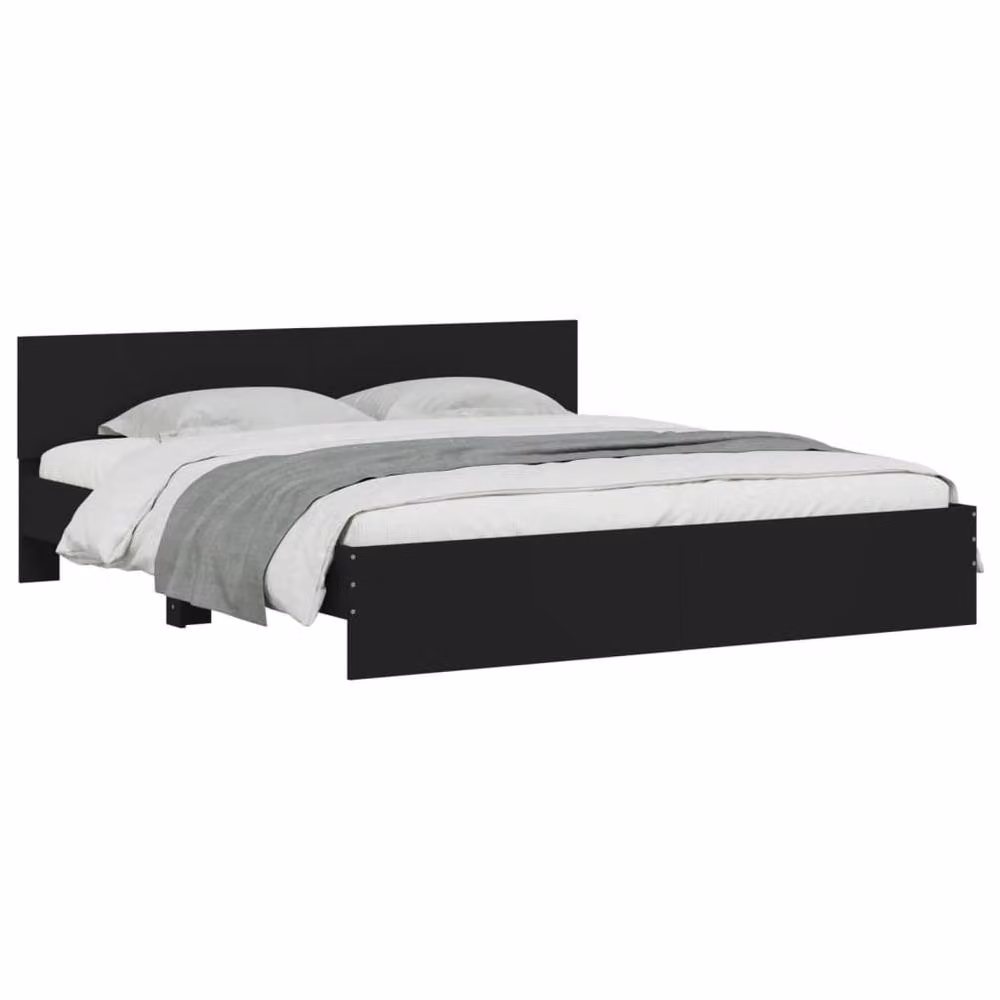 Berkfield Home Bed Frame in Black, W/D/H: 160 x 200 cm – 3