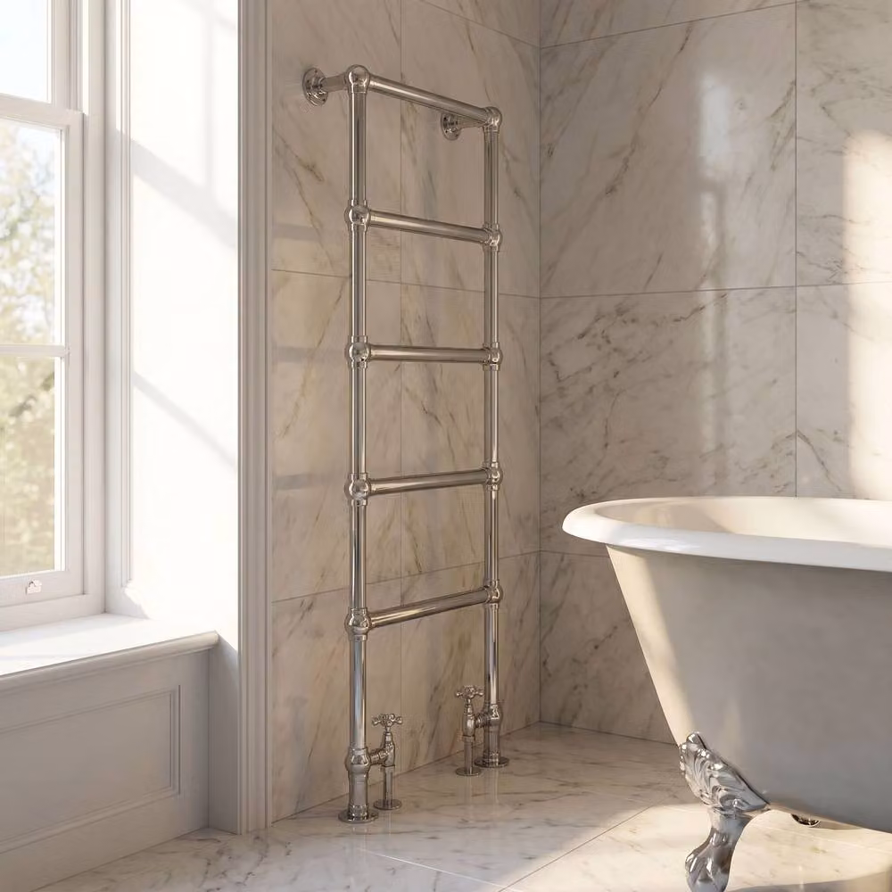 Balterley Harrington Freestanding Floor Towel Rail in Silver, H 155 cm x W 60 cm x D 60 cm – 3