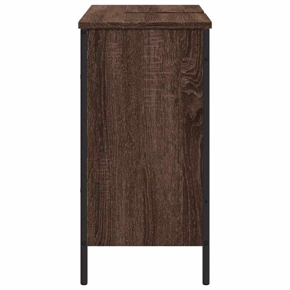 Berkfield Home Brown Oak Wall Mounted Bathroom Sink Cabinet W/D/H: 80 x 30 x 60 cm – 5