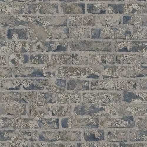 Galerie Industrial Effects Brown Stone Look Non-Woven Wallpaper Roll