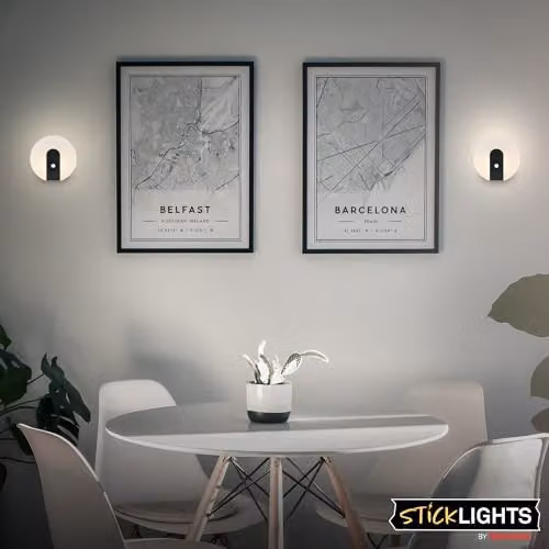 Briloner Sticklights Rechargeable LED Wall Light with Motion and Dusk Sensor, Black, W/D/H: 15.0 x 3.7 x 14.7 cm – 9