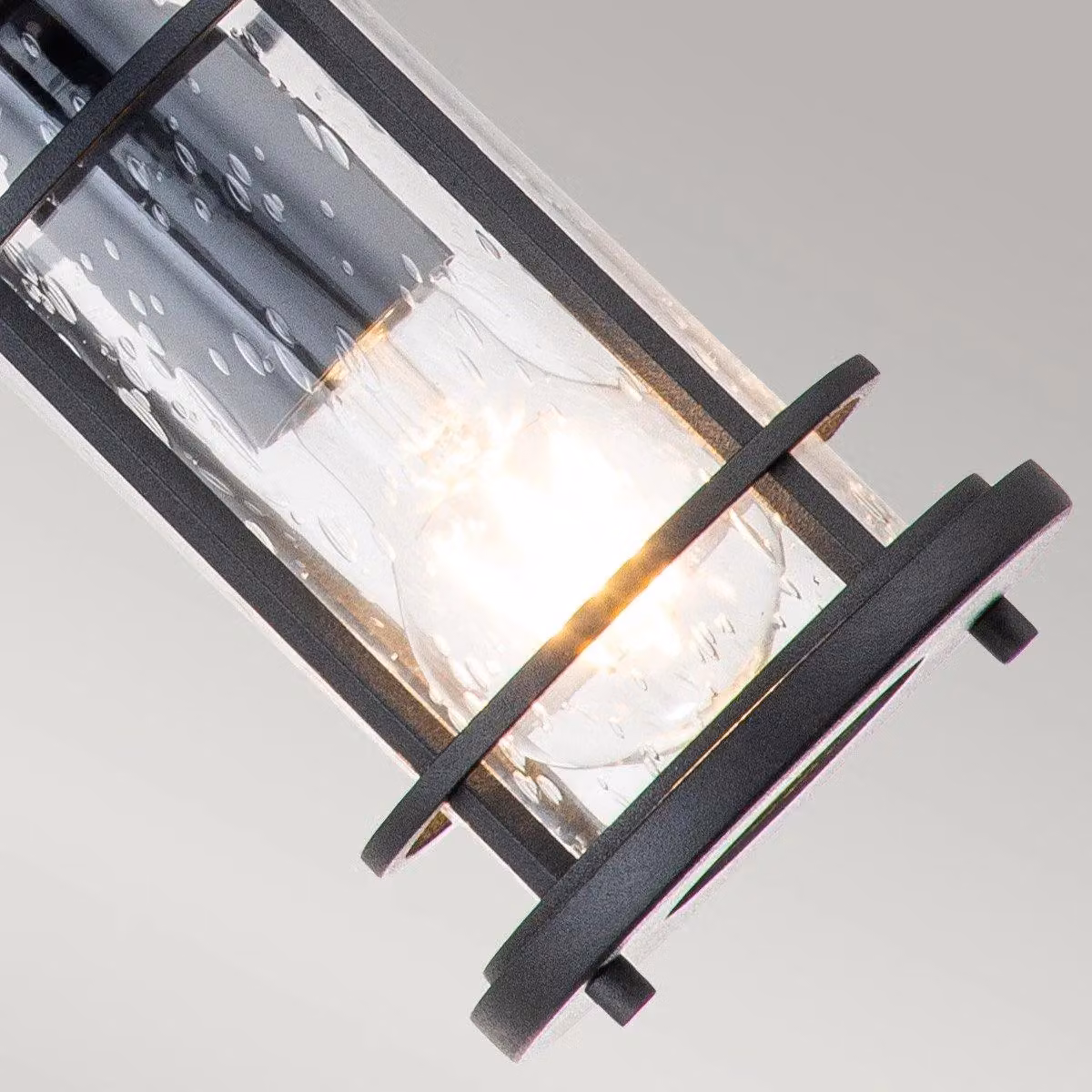 Netlighting Feiss Lighthouse Maritime Outdoor Pendant Ceiling Light in Textured Black with Transparent Glass, IP44 – 3
