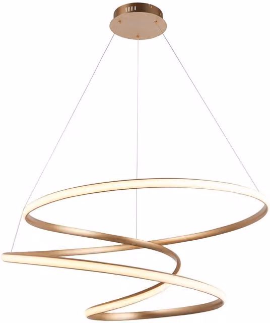 Merano Imola LED Pendant Ceiling Light in Gold and White Silicone