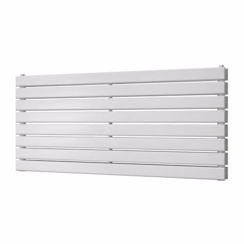 UK Radiators Typhoon Axis White Flat Tube Horizontal Designer Radiator H54.4 x W120 x D6.8 cm