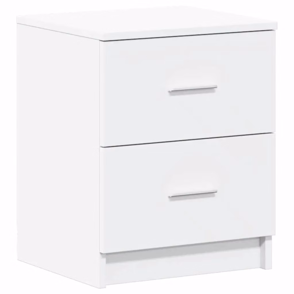 Berkfield Home White Bedside Cabinet with 2 Drawers, W/D/H: 40 x 36 x 50 cm – 2