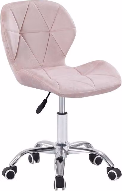 VOGREX Pink Velvet Swivel Task Chair for Home Office
