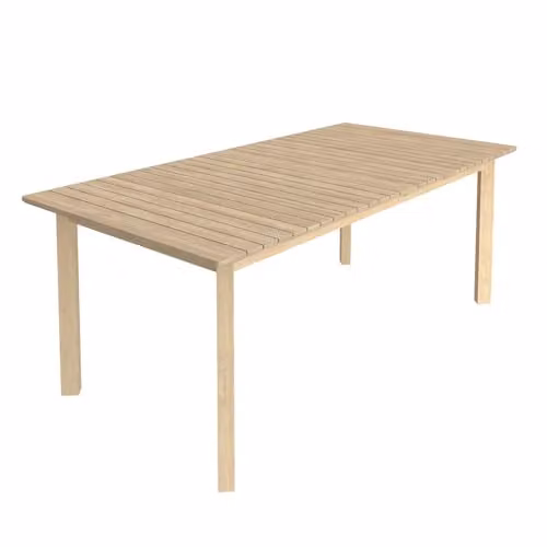 Charles Bentley Delgada Extending Acacia Wood Dining Table in Natural Oil Finish – 4