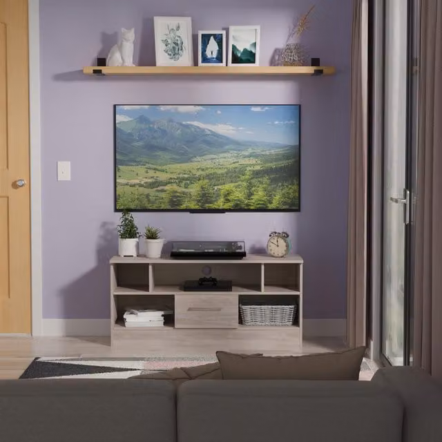 2 U Gloucester 1 Drawer TV and Media Unit in Light Grey Matt