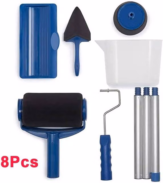 SPETLEK Paint Runner Pro Roller 8-Piece Brush Set, Blue, W: 520 cm, H: 10000 cm – 1