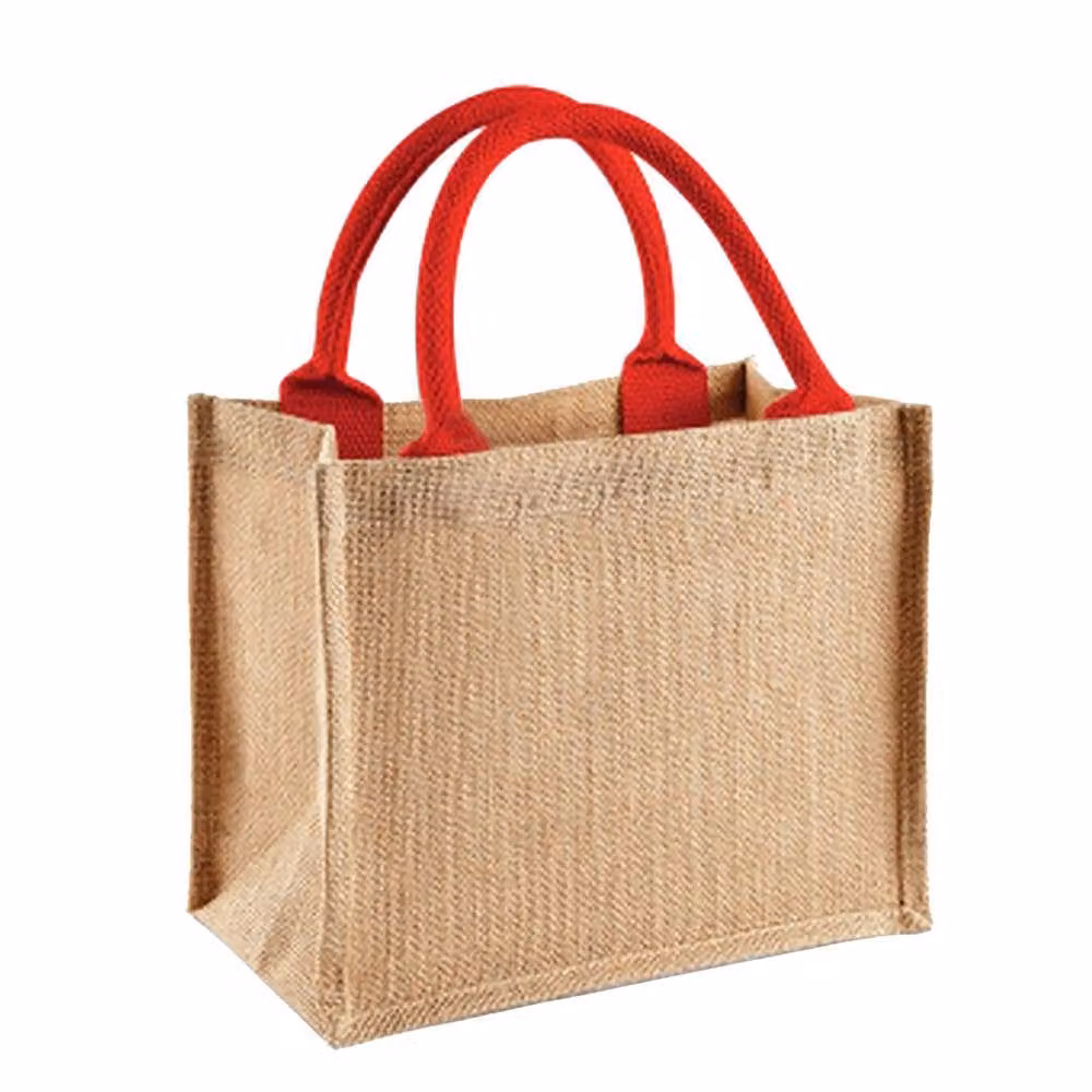 Westford Mill Jute Mini Gift Bag with Handles in Beige (6 l) – 1