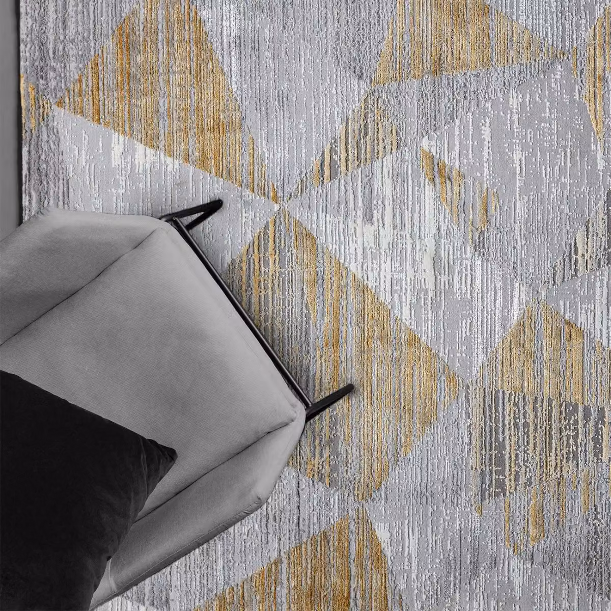 The Rug Shop UK Grey Modern Checkerboard Machine Woven Easy Care Area Rug W: 200 cm, D: 290 cm – 2