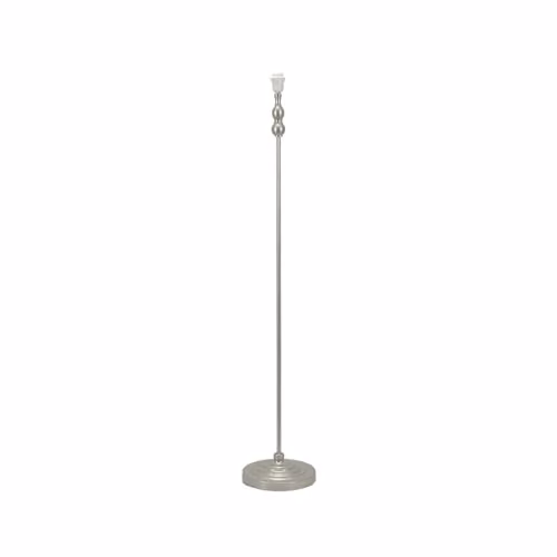 ValueLights Maggie Modern Metal Candlestick Slim Floor Lamp Base in Silver/Chrome, H 131 cm x W 24 cm x D 24 cm