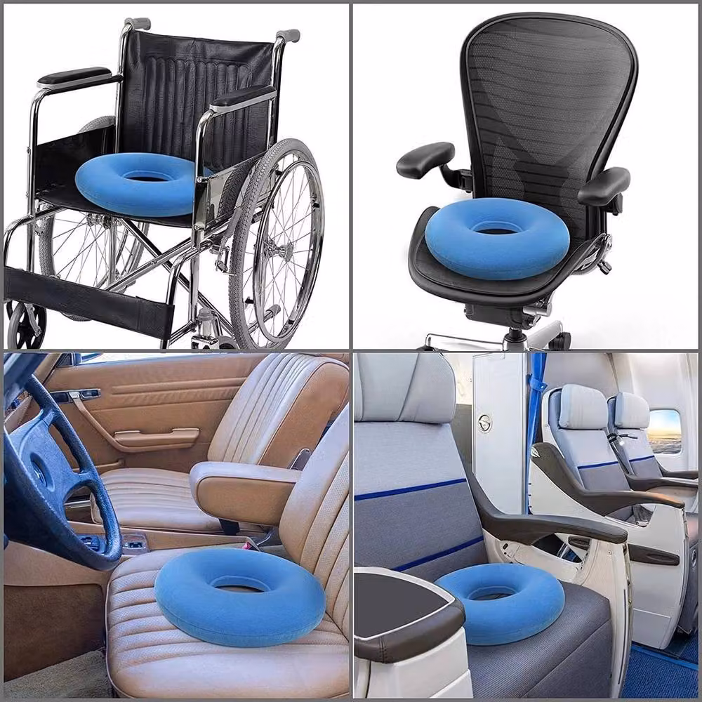 Kelvenix Blue Inflatable PVC Donut Ring Cushion Medical Seat for Adults, W: 100 cm, L: 190 cm – 2