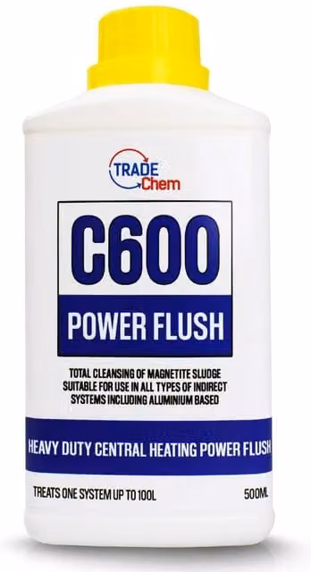 Trade Chemicals C600 Central Heating Power Flush - Red, 0.5l
