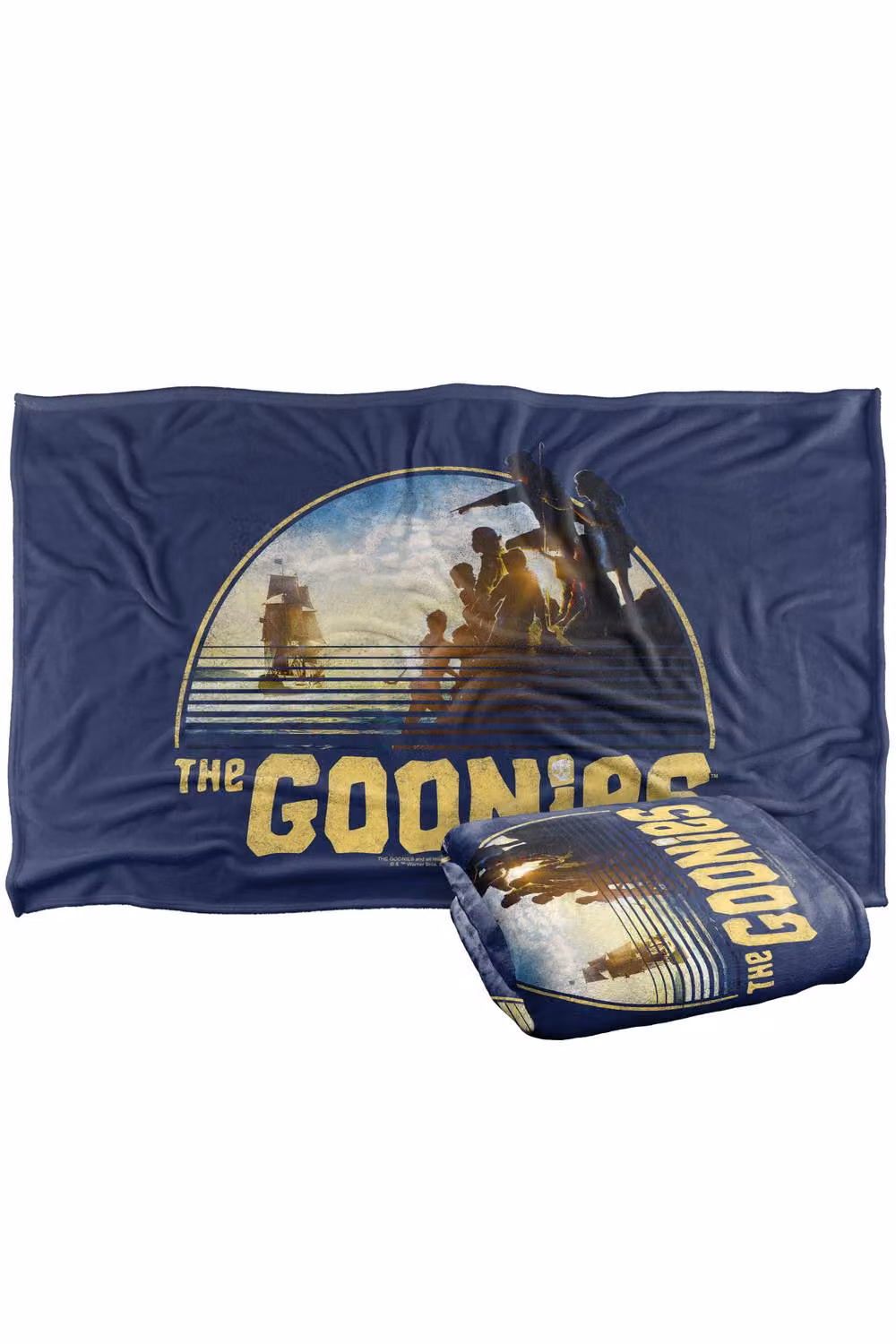 Warner Bros. The Goonies Pirate Ship Super Soft Fluffy Polyester Throw Blanket in Multicolour and Blue, Large – 2