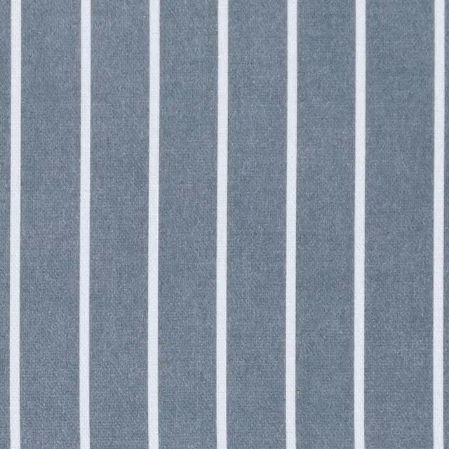 Ante Decor Burgess Blue Printed Cotton Stripe Fabric