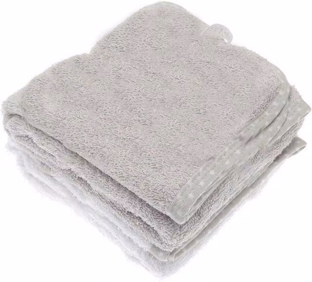 Elli & Raff Pack of 2 Fluffy Cotton Hooded Towels in Grey