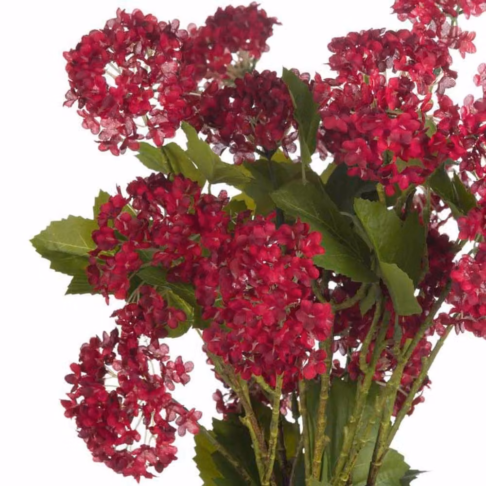 Lemon Pavilion Red Autumnal Viburnum Artificial Plastic Flower, W27 x D18 x H63 cm – 3