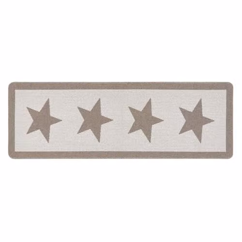 My Mat Stone Star Runner, Stone Look, Beige and Sand, W: 67 cm, L: 200 cm