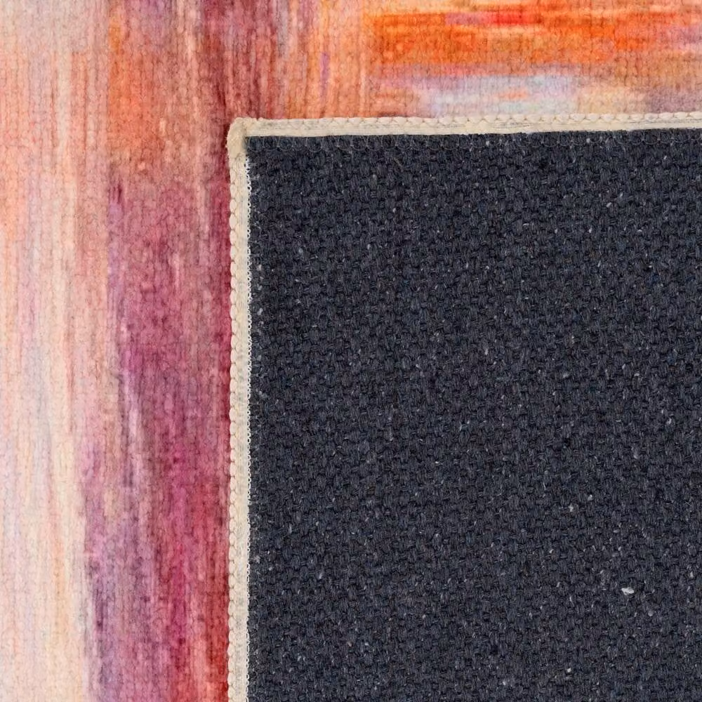 Kukoon Abstract Multi Colour Pink and Cream Area Rug for Living Room or Bedroom, W: 200 cm, D: 290 cm – 6