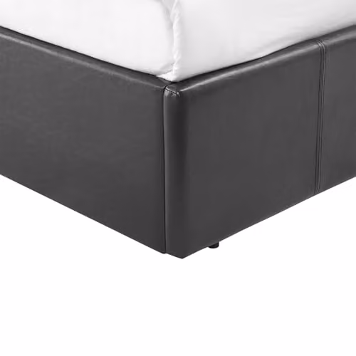Direct Furniture Suppliers LUNA Small Double Ottoman Storage Bed in Black Faux Leather, H: 88.5 cm x W: 138 cm x L: 203 cm – 6