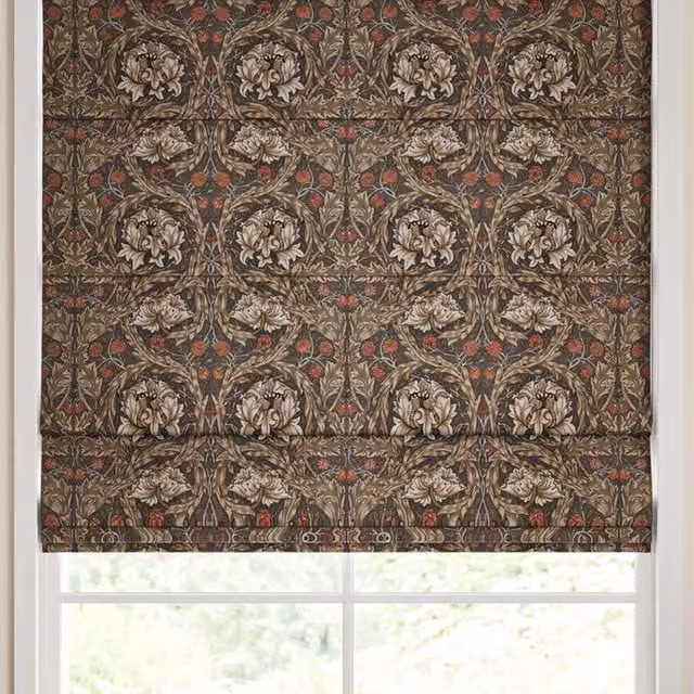 William Morris At Home African Marigold Made to Measure Blackout Roman Blind in Multicolour Floral Design