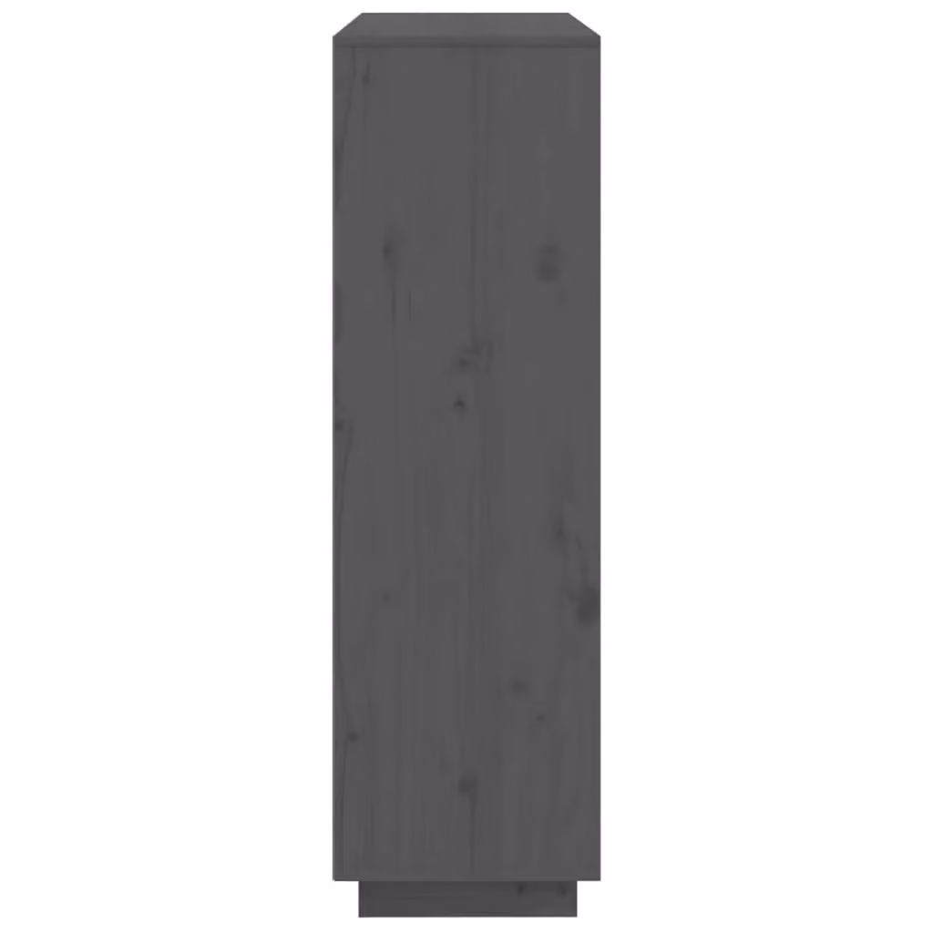 Berkfield Home Grey Solid Wood Pine Highboard W/D/H: 110.5 x 35 x 117 cm – 3