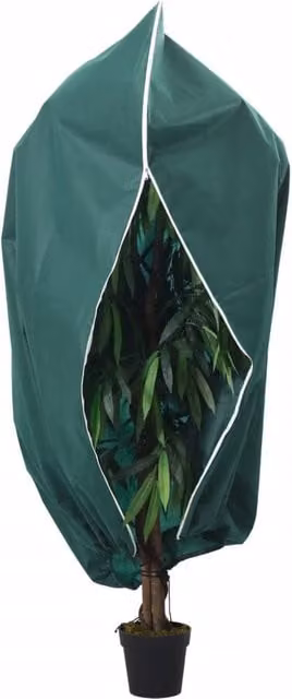 Berkfield Home Green Plant Fleece Cover with Zip, W: 393 cm, D: 300 cm
