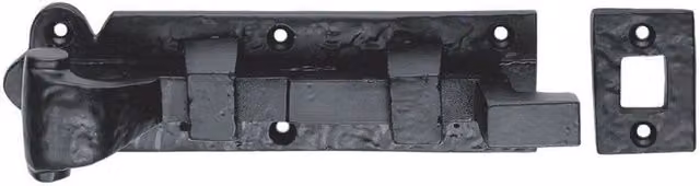 Loops Cranked Barrel Surface Mounted Door Bolt Lock, Black – 2