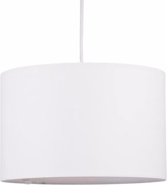 First Choice Lighting White Fabric Cylinder Easy Fit Ceiling Lightshade, Diameter: 25 cm